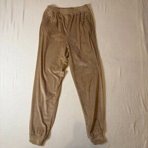 SKIMS Tan Beige Soft Velour Jogger Sweatpants Small